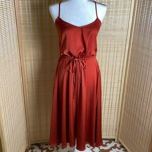 🔶Banana Republic Adjustable Drawstring Waist , T -Back 
Satin Slip Dress Size 0